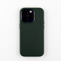 Nakładka Mag Leather do iPhone 13 Pro 6,1" ciemnozielona