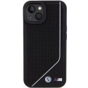 BMW BMHMP15S23PUCPK iPhone 15 / 14 / 13 6.1" czarny/black hardcase Perforated Twisted Line MagSafe