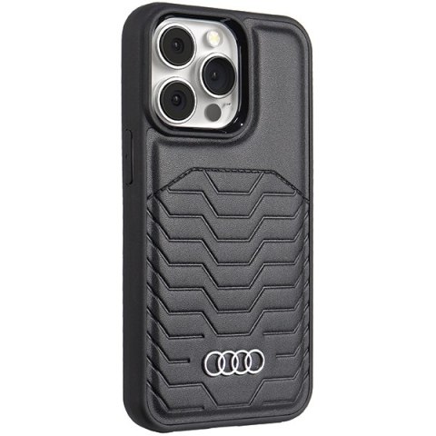 Audi Synthetic Leather MagSafe iPhone 13 Pro Max 6.7" czarny/black hardcase AU-TPUPCMIP13PM-GT/D3-BK
