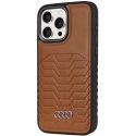 Audi Synthetic Leather MagSafe iPhone 14 Pro 6.1" brązowy/brown hardcase AU-TPUPCMIP14P-GT/D3-BN