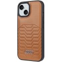 Audi Synthetic Leather MagSafe iPhone 15 Plus / 14 Plus 6.7" brązowy/brown hardcase AU-TPUPCMIP15M-GT/D3-BN