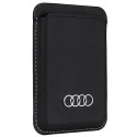 Audi Synthetic Leather Wallet Card Slot czarny/black MagSafe AU-MSCH-Q3/D1-BK