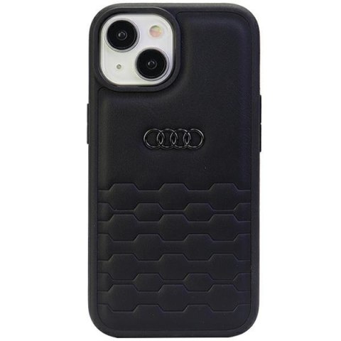 Audi nakładka do iPhone 15 Plus 6,7" czarna GT Synthetic Leather