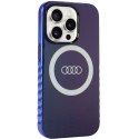 Audi nakładka do iPhone 15 Pro 6,1" niebieska IML Big Logo MagSafe Case