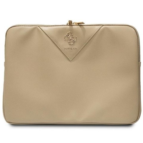 Guess Sleeve GUCS14ZPGSTEGD 14" złoty/light gold Triangle 4G