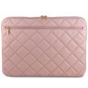 Guess Sleeve GUCS16ZPSQSSGP 16" różowy/pink Quilted 4G