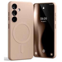 Mercury MagSafe Semi-Silicone Samsung S24 G921 różowo-piaskowy /pink sand