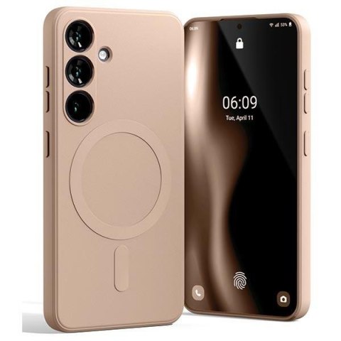 Mercury MagSafe Semi-Silicone Samsung S24 G921 różowo-piaskowy /pink sand