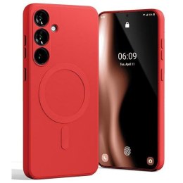 Mercury MagSafe Semi-Silicone Samsung S24+ G926 czerwony /red