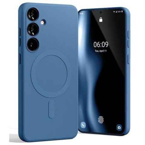 Mercury MagSafe Semi-Silicone Samsung S24+ G926 niebieski /blue