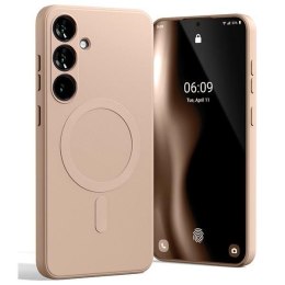 Mercury MagSafe Semi-Silicone Samsung S24+ G926 różowo-piaskowy /pink sand