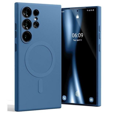 Mercury MagSafe Semi-Silicone Samsung S24 Ultra G928 niebieski /blue