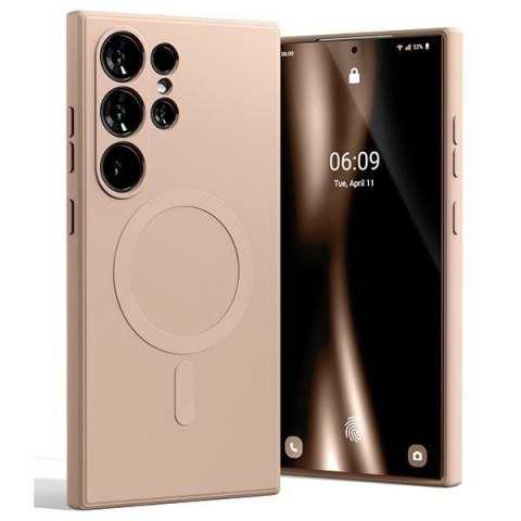 Mercury MagSafe Semi-Silicone Samsung S24 Ultra G928 różowo-piaskowy /pink sand