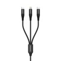 Riversong kabel 3w1 Infinity 05 USB - Lightning + USB-C + microUSB 1,0m czarny C58