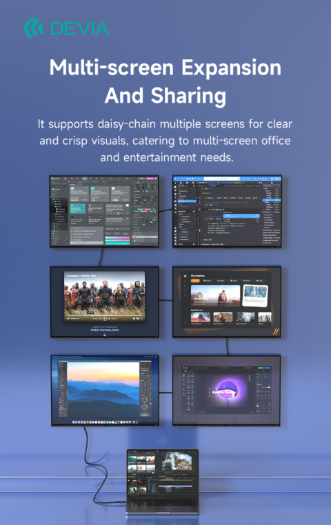 Devia kabel Extreme PD USB-C - USB-C 4.0 1,0 m 240W czarny 8K 60Hz