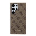 Guess GUHCS24LG4GFBR S24 Ultra S928 brązowy/brown hardcase 4G Metal Gold Logo