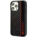 Audi nakładka do iPhone 14 Pro 6,1" AUS-TPUPCIP14P-R8/D1-BK czarna hardcase Carbon Fiber Stripe