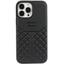 Audi nakładka do iPhone 13 Pro Max 6,7" AU-TPUPCIP13PM-Q8/D1-BK czarna hardcase Genuine Leather