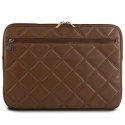 Guess Sleeve GUCS14ZPSQSSGW 14" brązowy/brown Quilted 4G