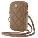 Guess Torebka GUWBZPSQSSGW brązowy/brown Zip Quilted 4G