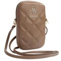 Guess Torebka GUWBZPSQSSGW brązowy/brown Zip Quilted 4G