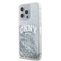 DKNY DKHCP15LLBNAET iPhone 15 Pro 6.1" biały/white hardcase Liquid Glitter Big Logo