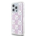 DKNY DKHCP15LLCPEPP iPhone 15 Pro 6.1" różowy/pink hardcase Liquid Glitter Multilogo