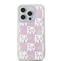 DKNY DKHCP15LLCPEPP iPhone 15 Pro 6.1" różowy/pink hardcase Liquid Glitter Multilogo