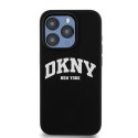 DKNY DKHMP13LSNYACH iPhone 13 Pro / 13 6.1" czarny/black hardcase Liquid Silicone White Printed Logo MagSafe