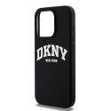 DKNY DKHMP13LSNYACH iPhone 13 Pro / 13 6.1" czarny/black hardcase Liquid Silicone White Printed Logo MagSafe