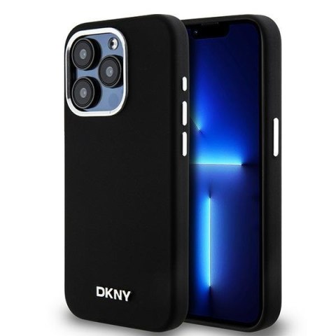 DKNY DKHMP14LSMCHLK iPhone 14 Pro 6.1" czarny/black hardcase Liquid Silicone Small Metal Logo MagSafe