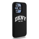 DKNY DKHMP14LSNYACH iPhone 14 Pro 6.1" czarny/black hardcase Liquid Silicone White Printed Logo MagSafe