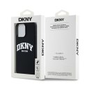 DKNY DKHMP15XSNYACH iPhone 15 Pro Max 6.7" czarny/black hardcase Liquid Silicone White Printed Logo MagSafe