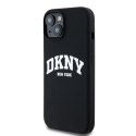 DKNY DKHMP15MSNYACH iPhone 15 Plus / 14 Plus 6.7" czarny/black hardcase Liquid Silicone White Printed Logo MagSafe