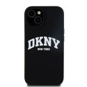 DKNY DKHMP15MSNYACH iPhone 15 Plus / 14 Plus 6.7" czarny/black hardcase Liquid Silicone White Printed Logo MagSafe