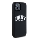 DKNY DKHMP15MSNYACH iPhone 15 Plus / 14 Plus 6.7" czarny/black hardcase Liquid Silicone White Printed Logo MagSafe