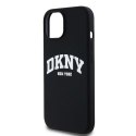 DKNY DKHMP15MSNYACH iPhone 15 Plus / 14 Plus 6.7" czarny/black hardcase Liquid Silicone White Printed Logo MagSafe