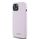 DKNY DKHMP15SSMCHLP iPhone 15 / 14 / 13 6.1" różowy/pink hardcase Liquid Silicone Small Metal Logo MagSafe