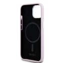 DKNY DKHMP15SSMCHLP iPhone 15 / 14 / 13 6.1" różowy/pink hardcase Liquid Silicone Small Metal Logo MagSafe