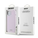 DKNY DKHMP15SSMCHLP iPhone 15 / 14 / 13 6.1" różowy/pink hardcase Liquid Silicone Small Metal Logo MagSafe