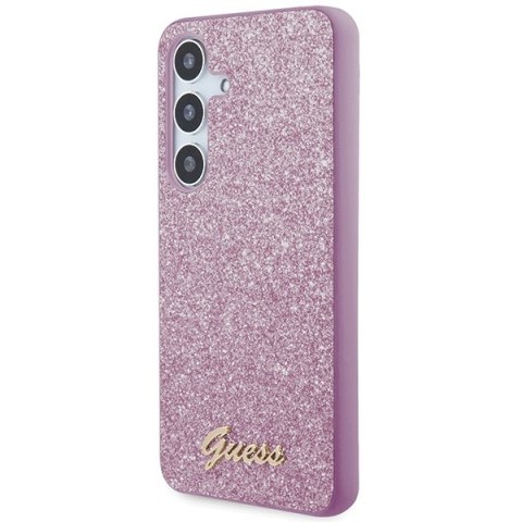 Guess GGUHCS24MHGGSHU S24+ S926 fioletowy/purple hardcase Glitter Script