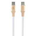 Guess GUCCLALRGDD kabel USB-C - USB-C 1.5m Fast Charging złoty/light gold Ebossed Logo