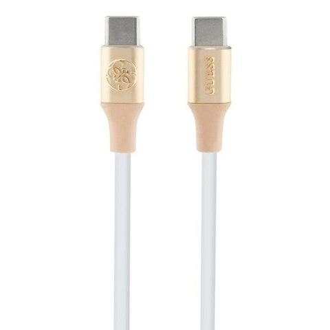 Guess GUCCLALRGDD kabel USB-C - USB-C 1.5m Fast Charging złoty/light gold Ebossed Logo