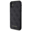 Zestaw Guess GUBPM5N614GEMGK iPhone 11 6.1" hardcase + Powerbank 5000mAh MagSafe czarny/black 4G Metal Logo