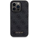 Zestaw Guess GUBPM5P13L4GEMGK iPhone 13 Pro 6.1" hardcase + Powerbank 5000mAh MagSafe czarny/black 4G Metal Logo