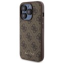 Zestaw Guess GUBPM5P15X4GEMGW iPhone 15 Pro Max 6.7" hardcase + Powerbank 5000mAh MagSafe brązowy/brown 4G Metal Logo