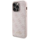 Zestaw Guess GUBPM5P15L4GEMGP iPhone 15 Pro 6.1" hardcase + Powerbank 5000mAh MagSafe różowy/pink 4G Metal Logo