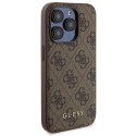 Zestaw Guess GUBPM5P15L4GEMGW iPhone 15 Pro 6.1" hardcase + Powerbank 5000mAh MagSafe brązowy/brown 4G Metal Logo