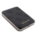 Zestaw Guess GUBPM5P15S4GEMGK iPhone 15 6.1" hardcase + Powerbank 5000mAh MagSafe czarny/black 4G Metal Logo