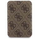 Zestaw Guess GUBPM5P15S4GEMGW iPhone 15 6.1" hardcase + Powerbank 5000mAh MagSafe brązowy/brown 4G Metal Logo